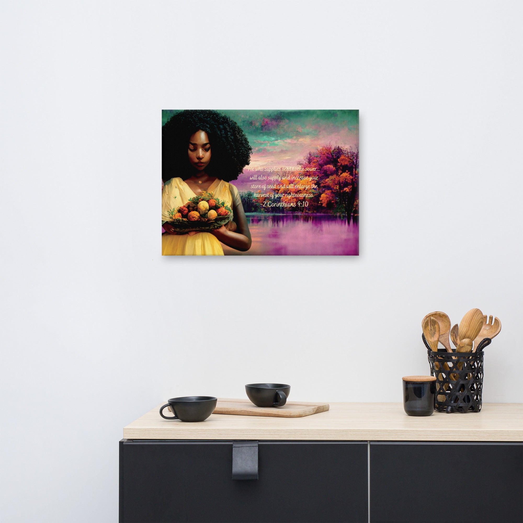 "Flower Lady" - Digital Art Canvas